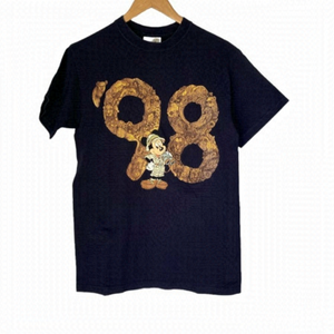 VINTAGE Disney Animal Kingdom T-Shirt Sm Navy Blue Safari Mickey Mouse 1998 Rare